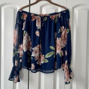Off the shoulder long sleeve
